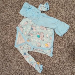 Little Sleepies Blue Elephant Pajamas